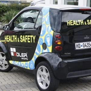 Beschriftung eines Smarts.