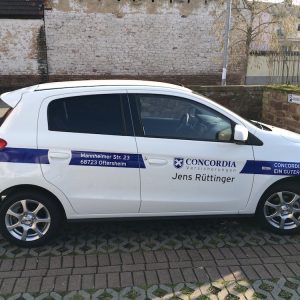 Werbefahrzeug  für Concordia Versicherung.