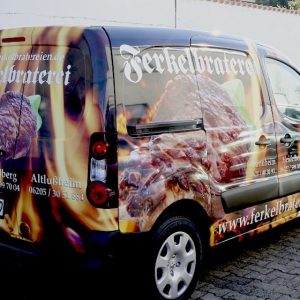Fahrzeugvollverklebung in Mannheim für einen Partyservice